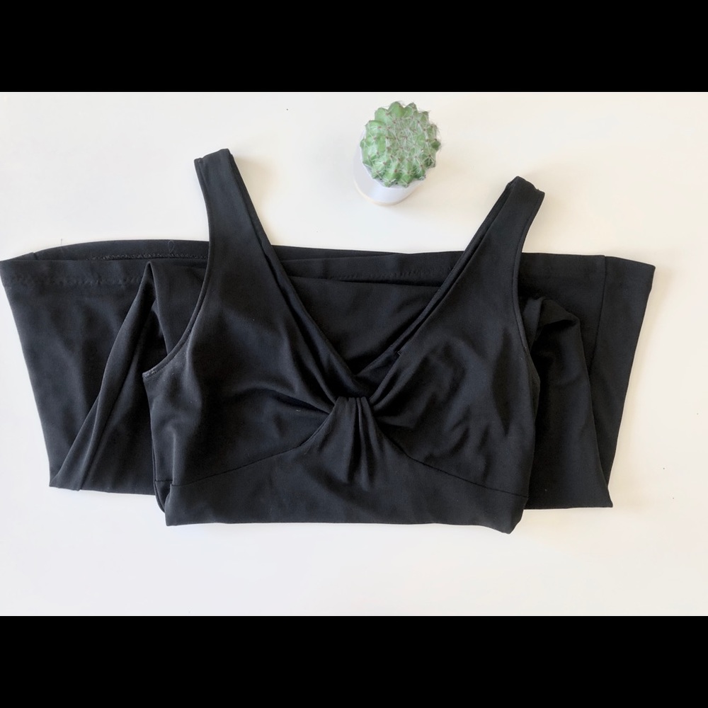 Banana republic black midi dress